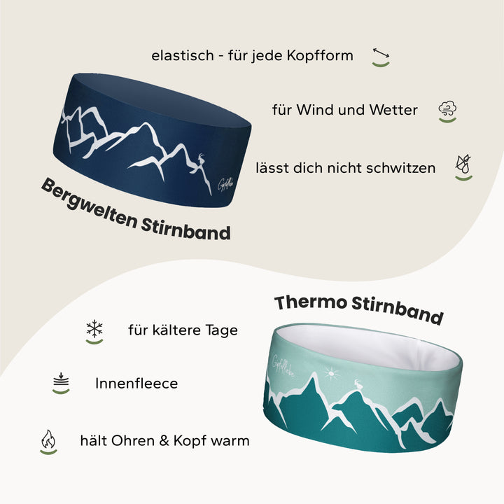 2er Set Stirnbänder