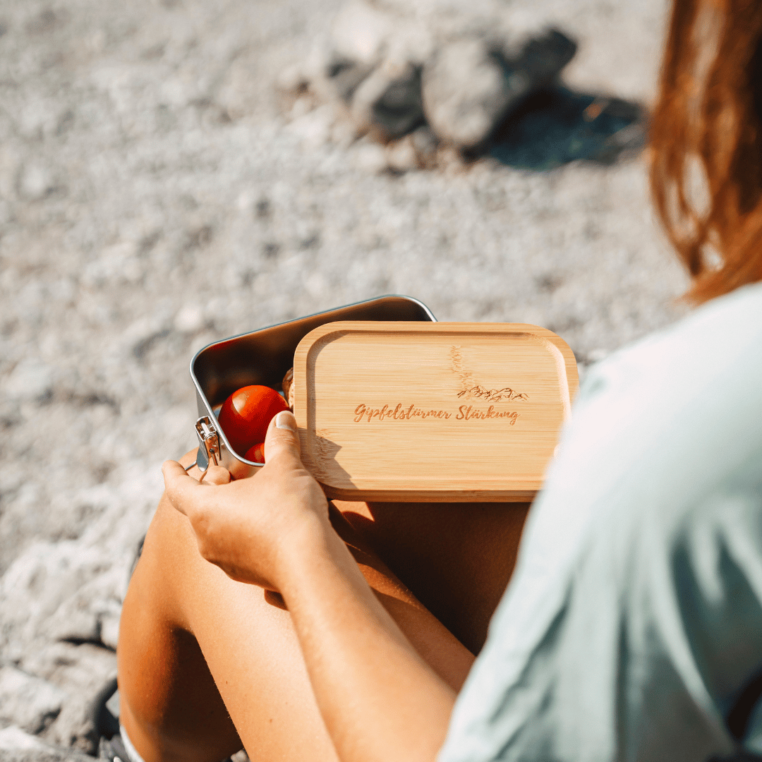 Hochwertiges Edelstahl / Die Brotzeitbox ist somit nicht nur leicht, sondern auch langlebig.