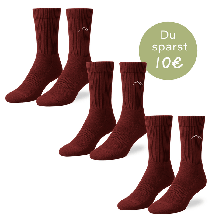 3er Set Merino - Wandersocken