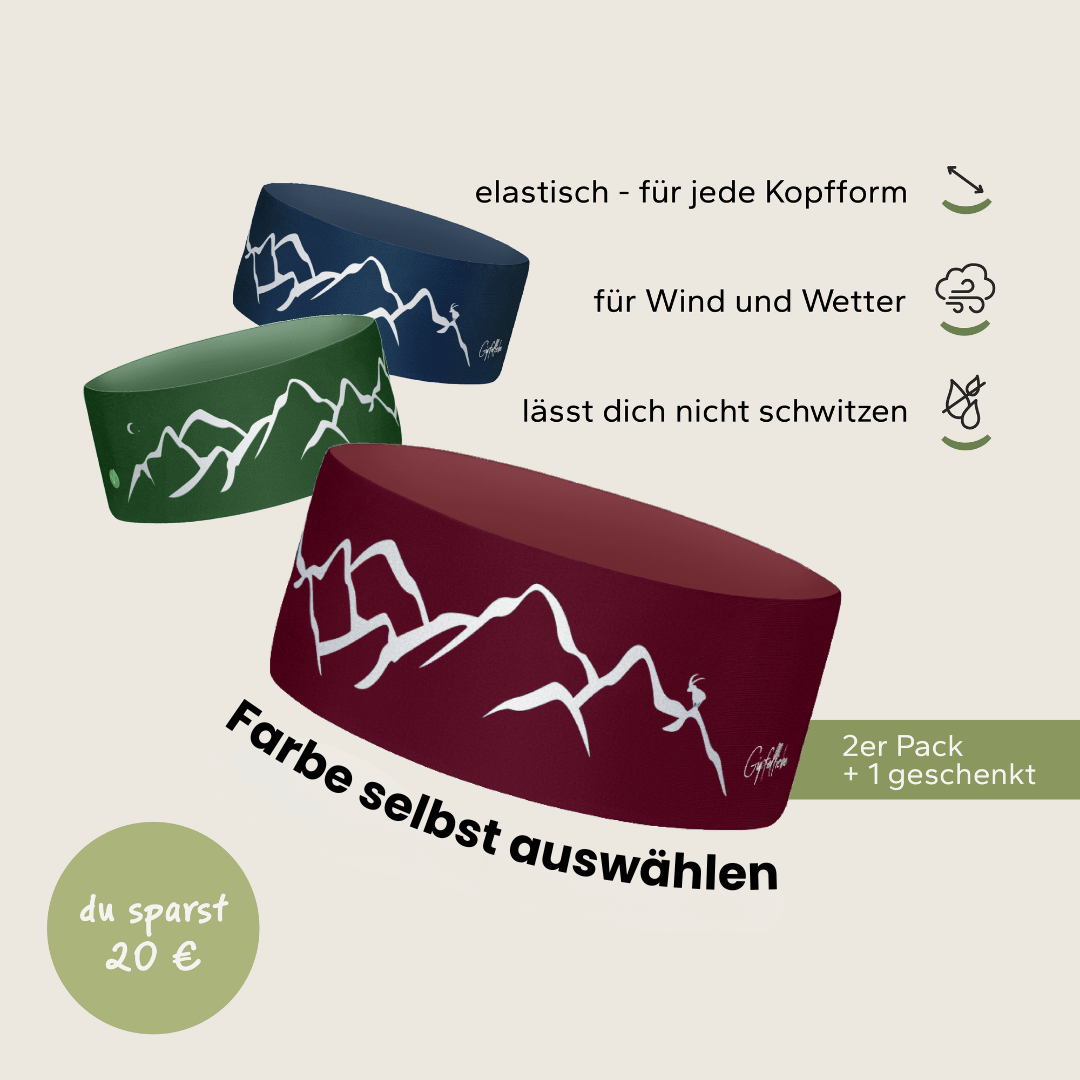 3 für 2 Stirnbänder