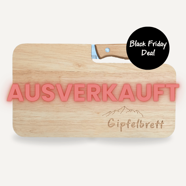 Holzbrett mit Messer