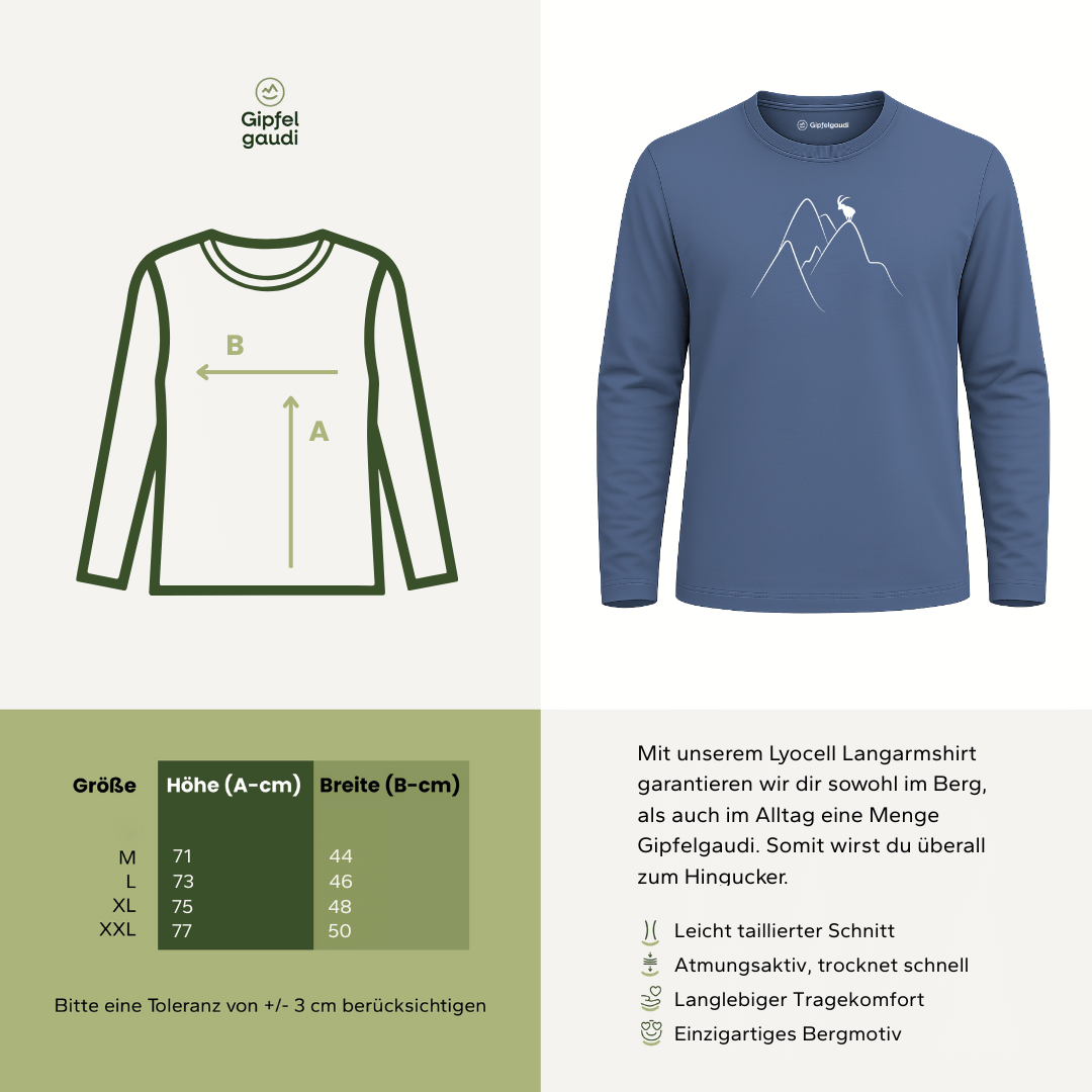 Lyocell Bergsehnsucht Langarmshirt Männer