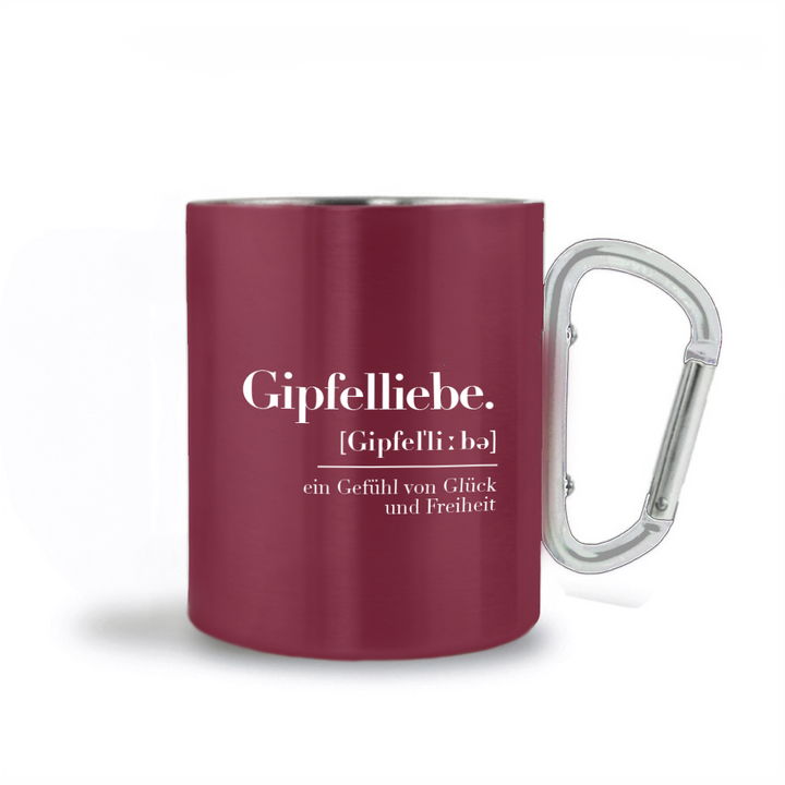 Tasse mit Karabinergriff - Gipfelliebe
