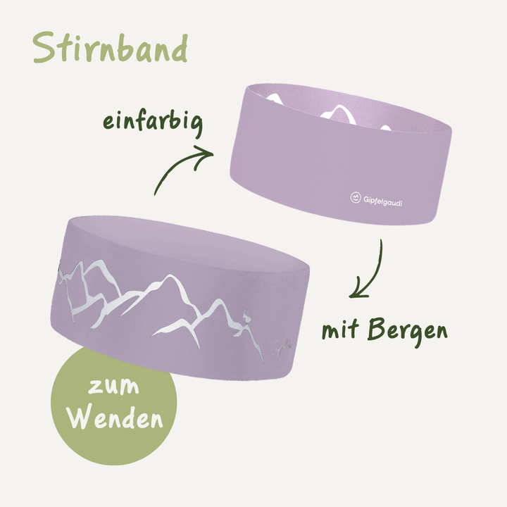 Stirnband Bergwelten Flieder