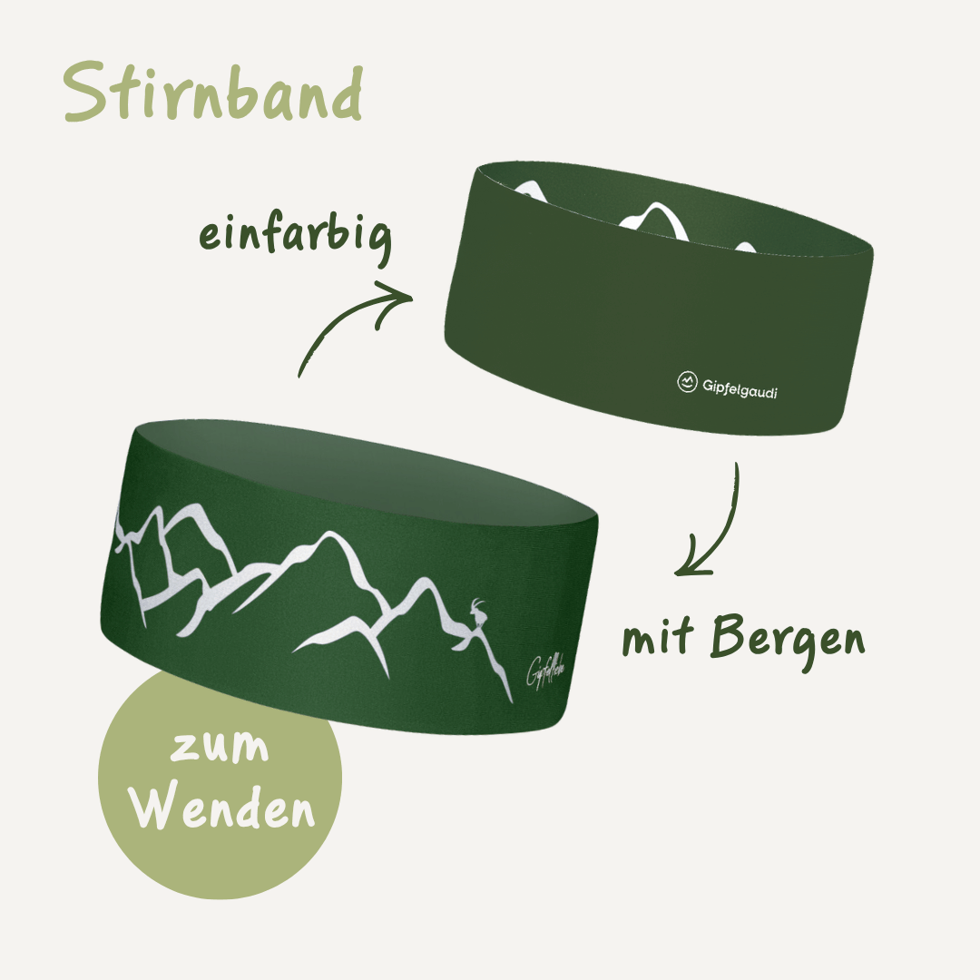 Stirnband Dunkelgrün - Geschenk
