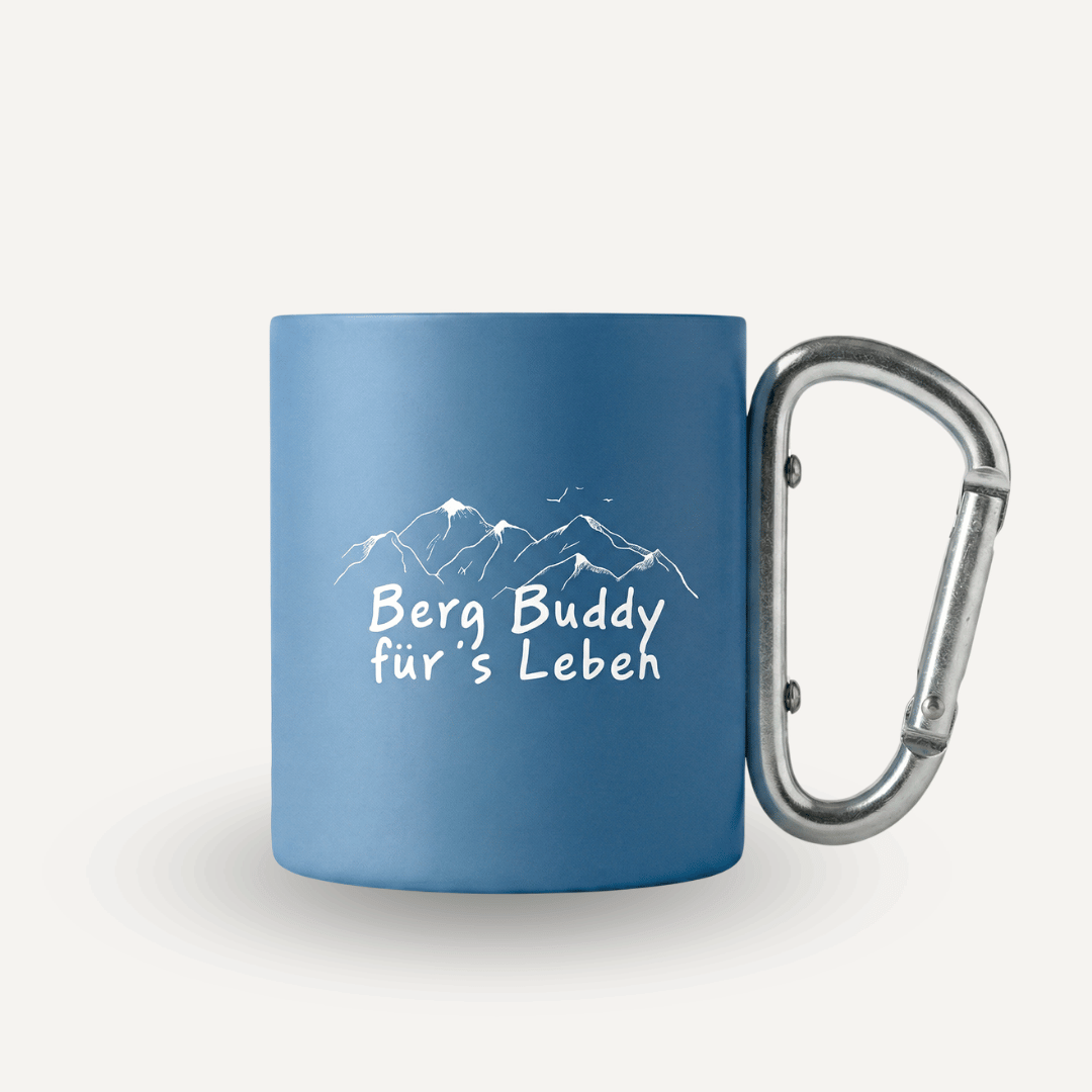 Bergbuddy - Tasse mit Karabinergriff