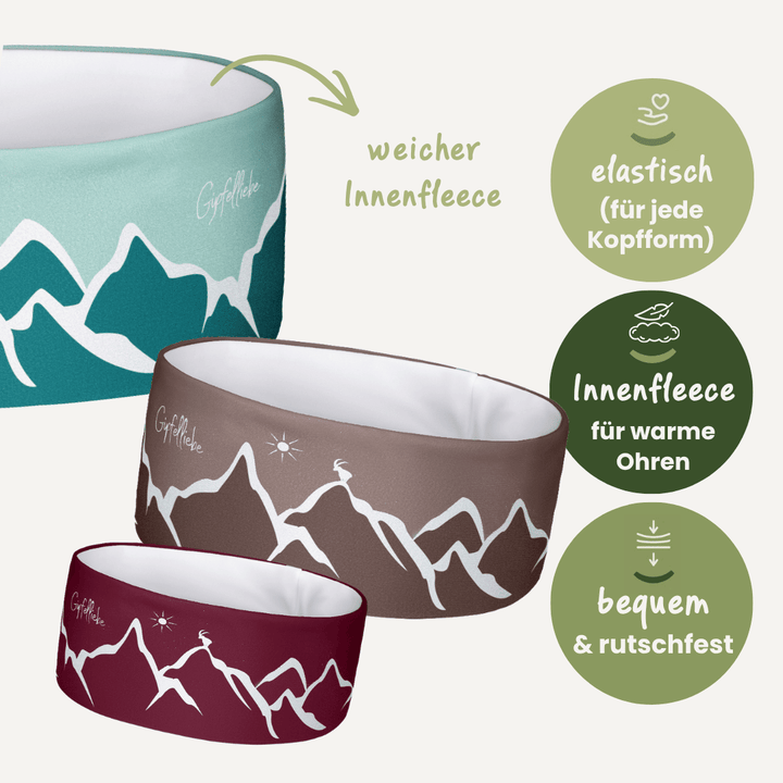 Thermo Stirnband Bergwelten Burgund
