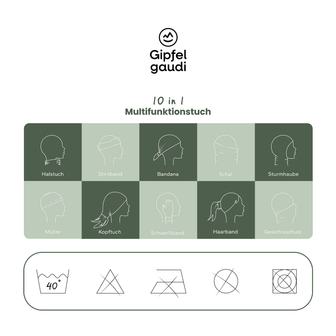 Multifunktionstuch - Edelweiß