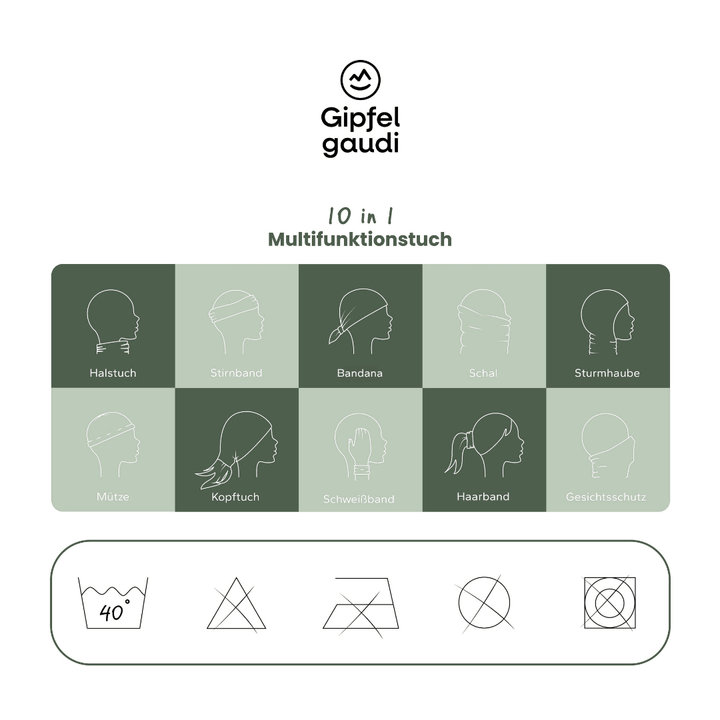 Multifunktionstuch - Edelweiß
