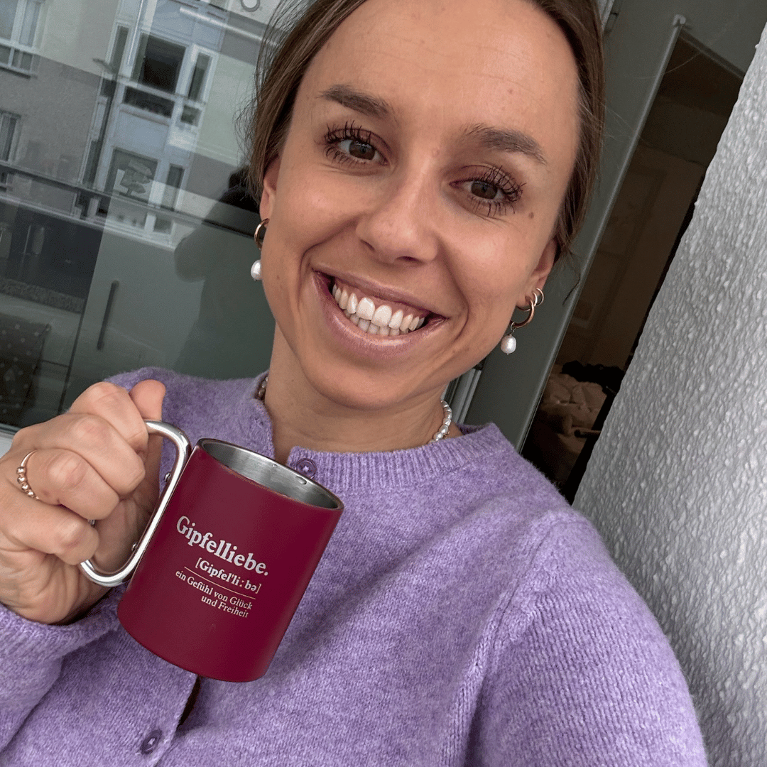 Tasse mit Karabinergriff - Gipfelliebe