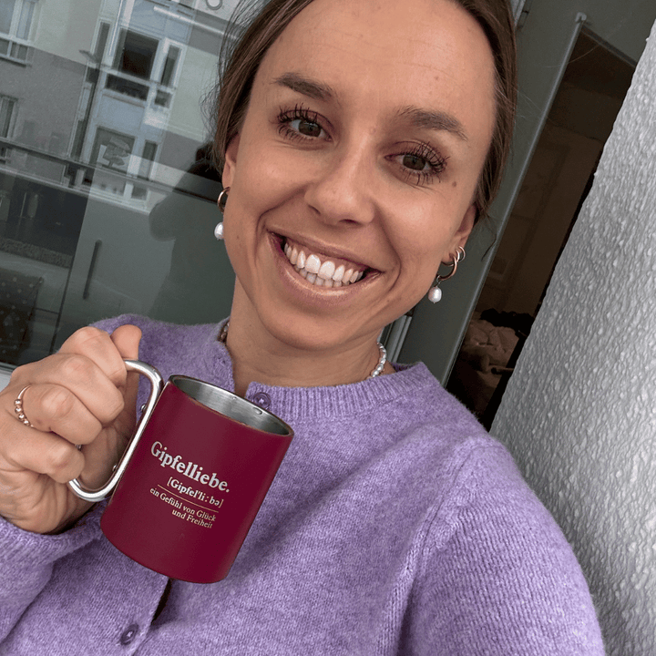 Tasse mit Karabinergriff - Gipfelliebe