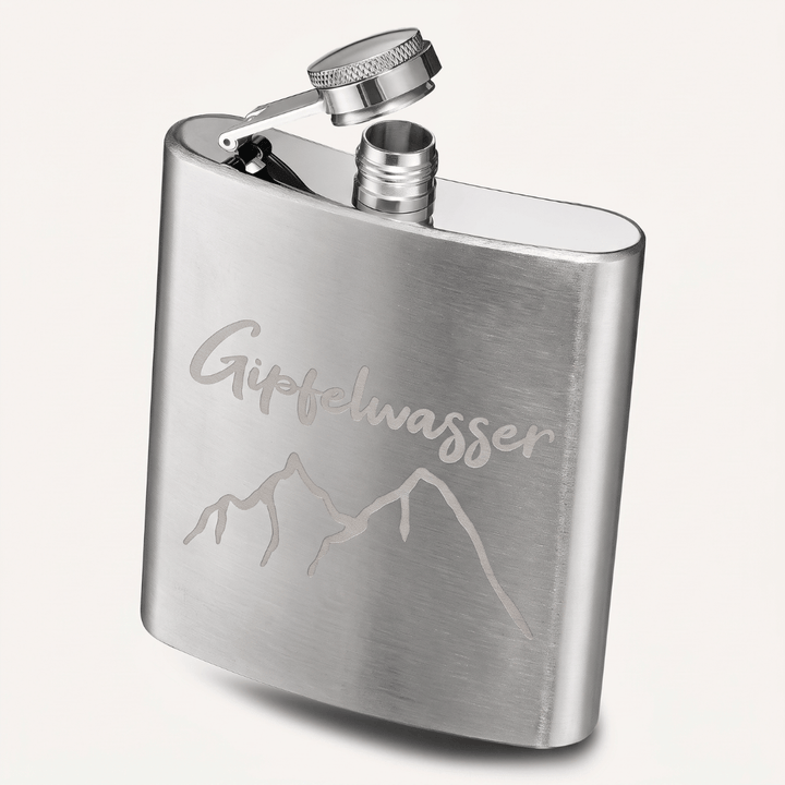 Flachmann Edelstahl Gipfelwasser