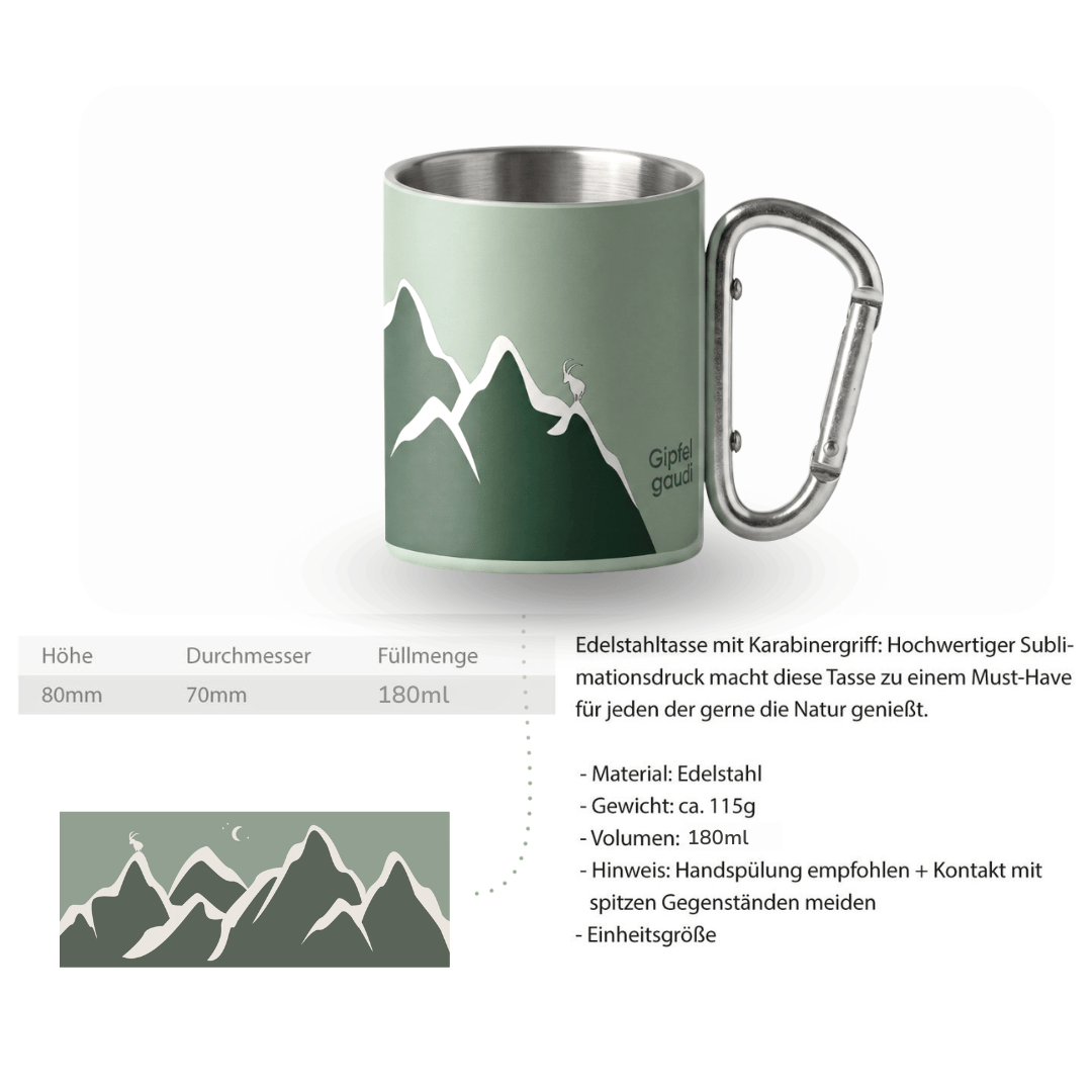 Bergwelten - Tasse mit Karabinergriff