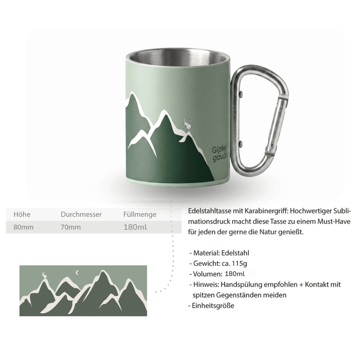 Bergwelten - Tasse mit Karabinergriff