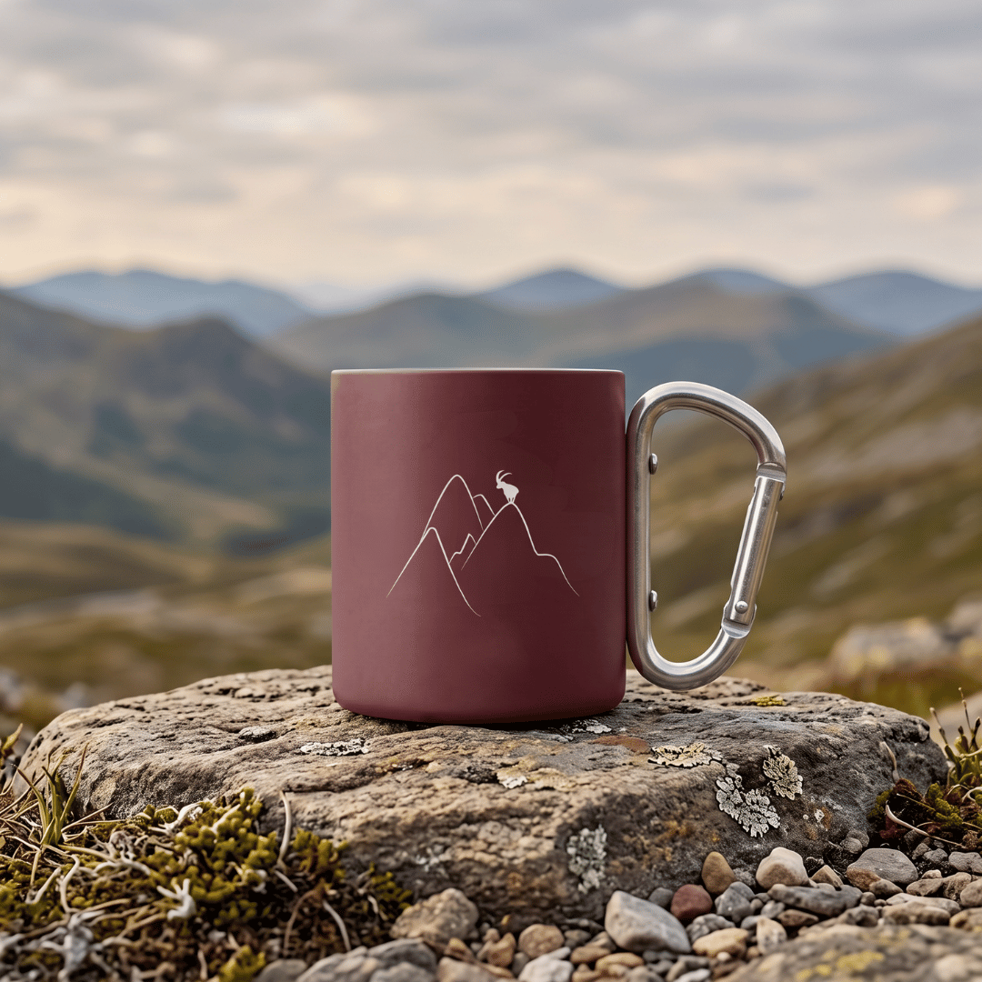Bergsehnsucht - Tasse mit Karabinergriff