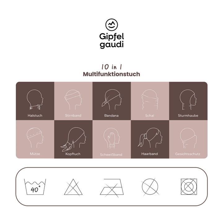 Multifunktionstuch - Hüttenlandschaft