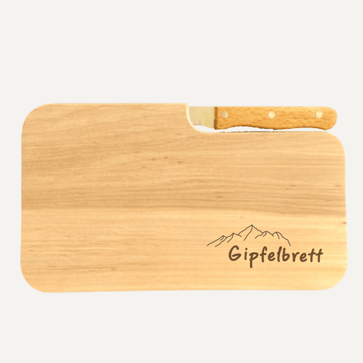 Holzbrett mit Messer
