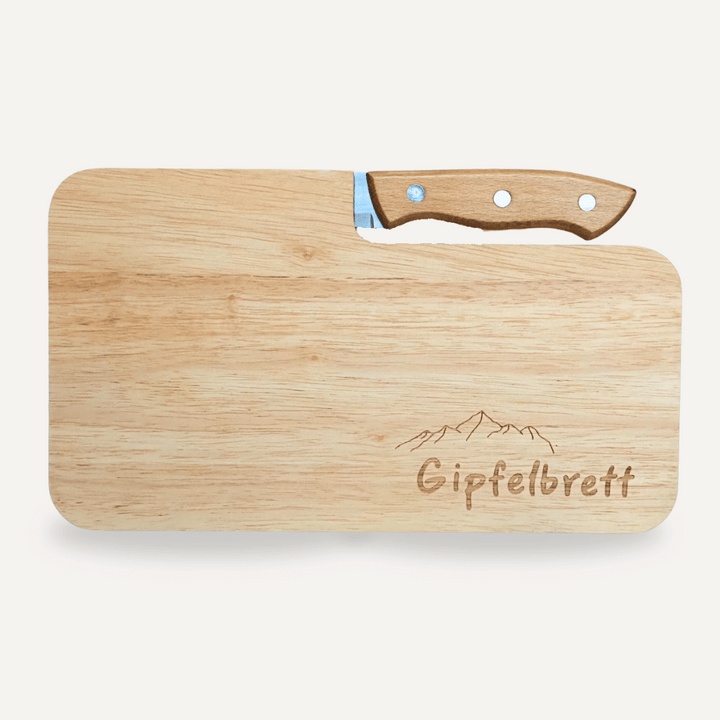 Holzbrett mit Messer