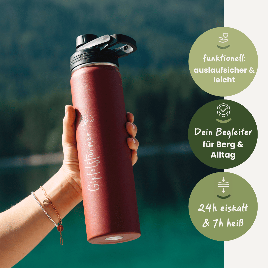 Edelstahl Thermosflasche - Gipfelstürmer