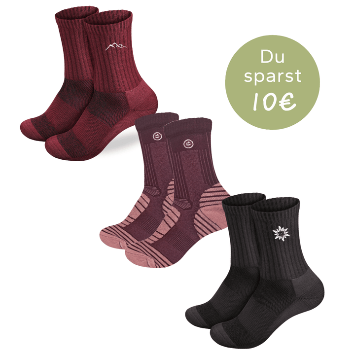 3er Set Merino Wandersocken