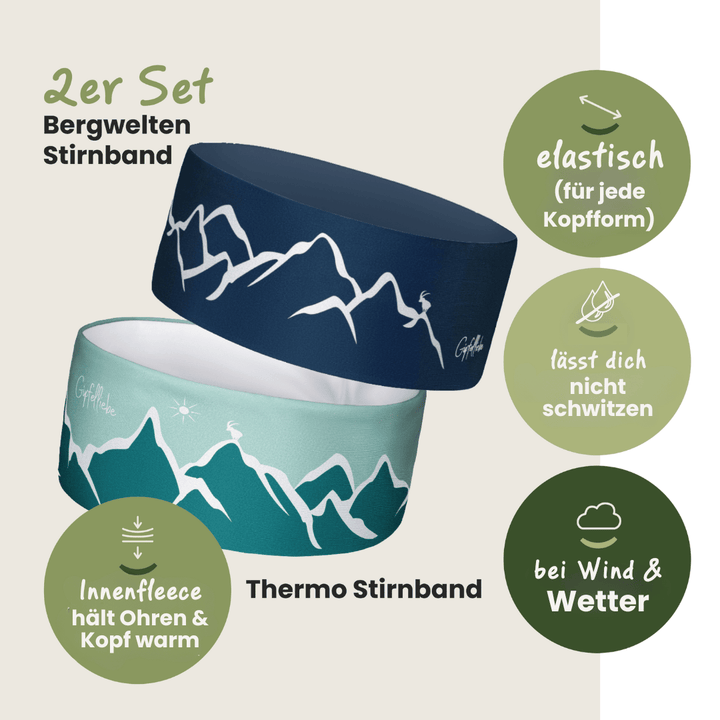 2er Set Stirnbänder