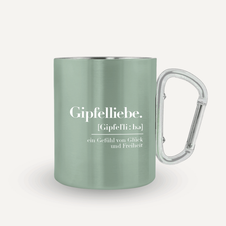 Tasse mit Karabinergriff - Gipfelliebe