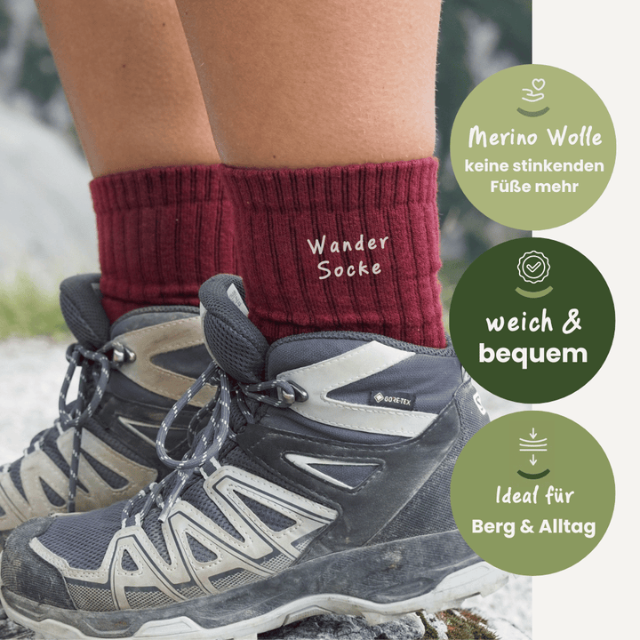 Merino - Wandersocken Bergmoment
