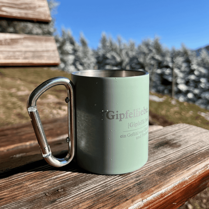 Tasse mit Karabinergriff - Gipfelliebe