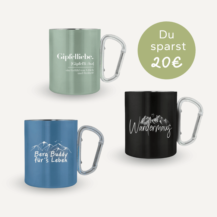 3er Set - Tassen mit Karabinergriff