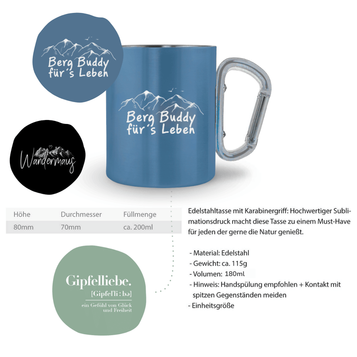 3er Set - Tassen mit Karabinergriff