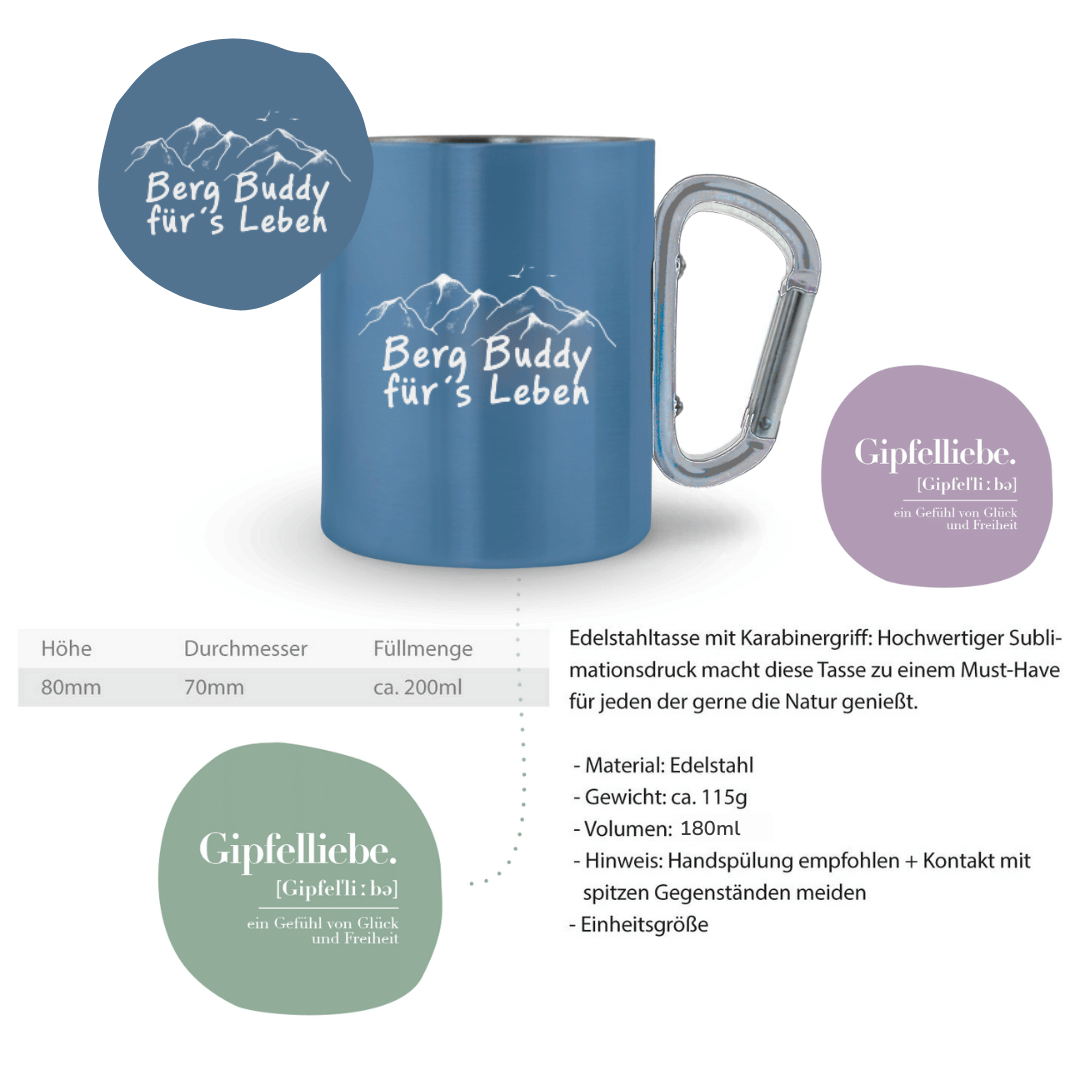 3er Set - Tassen mit Karabinergriff