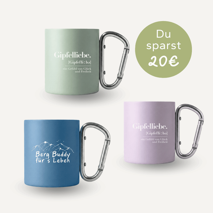3er Set - Tassen mit Karabinergriff