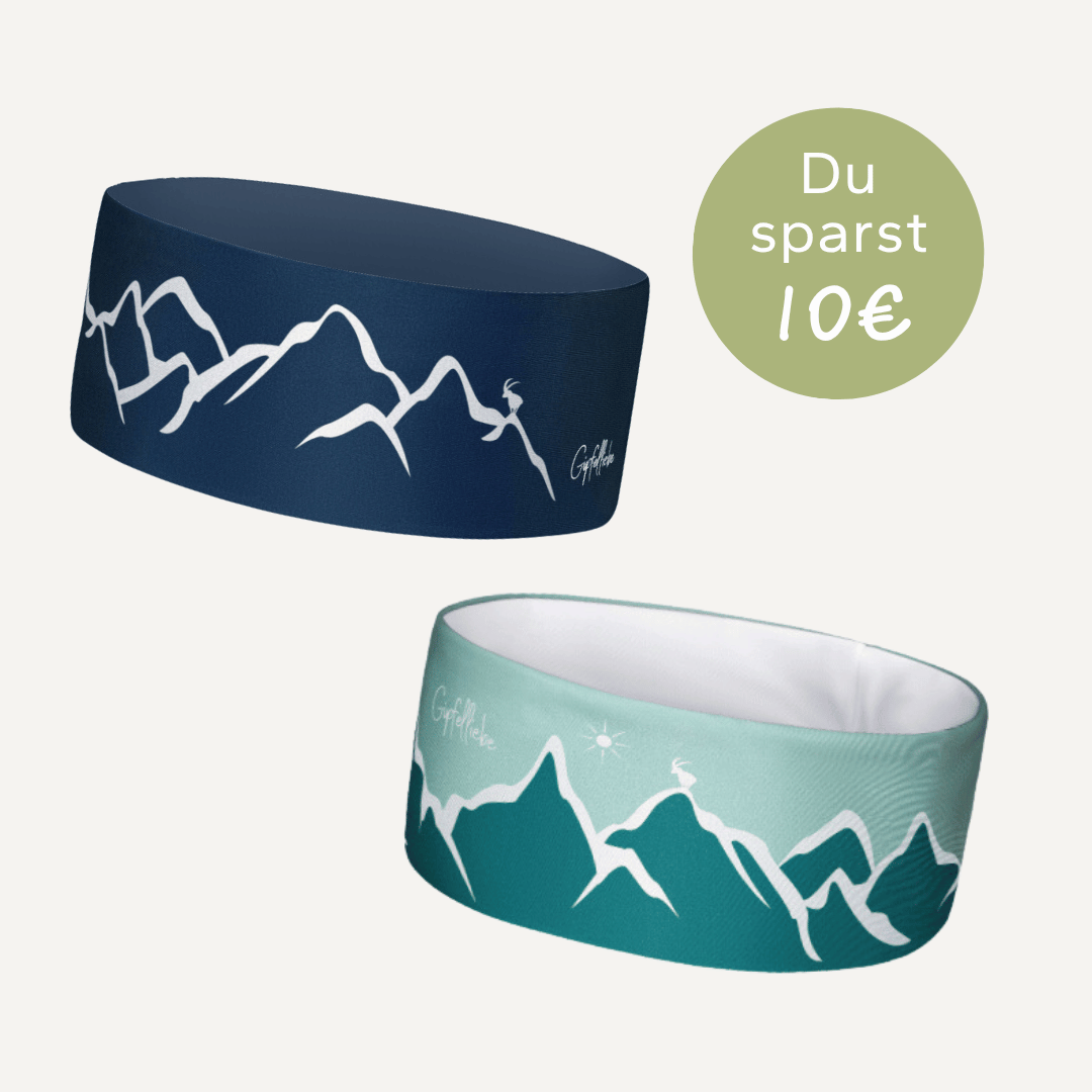 Die beste Kombination / Ein dickeres & ein dünneres Stirnband im Set. 