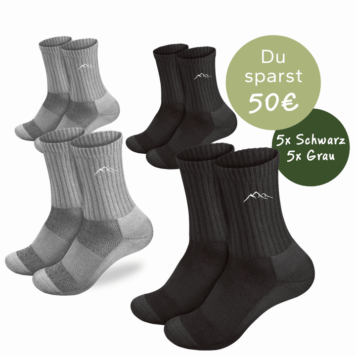 10er Set Merino Socken