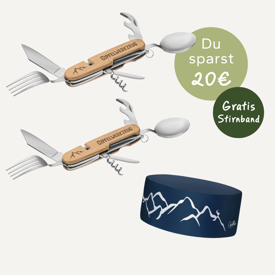 Gipfelwerkzeug Set mit Gratis Stirnband