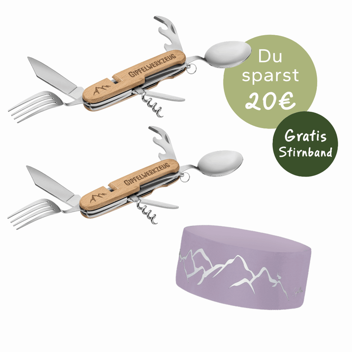 Gipfelwerkzeug Set mit Gratis Stirnband