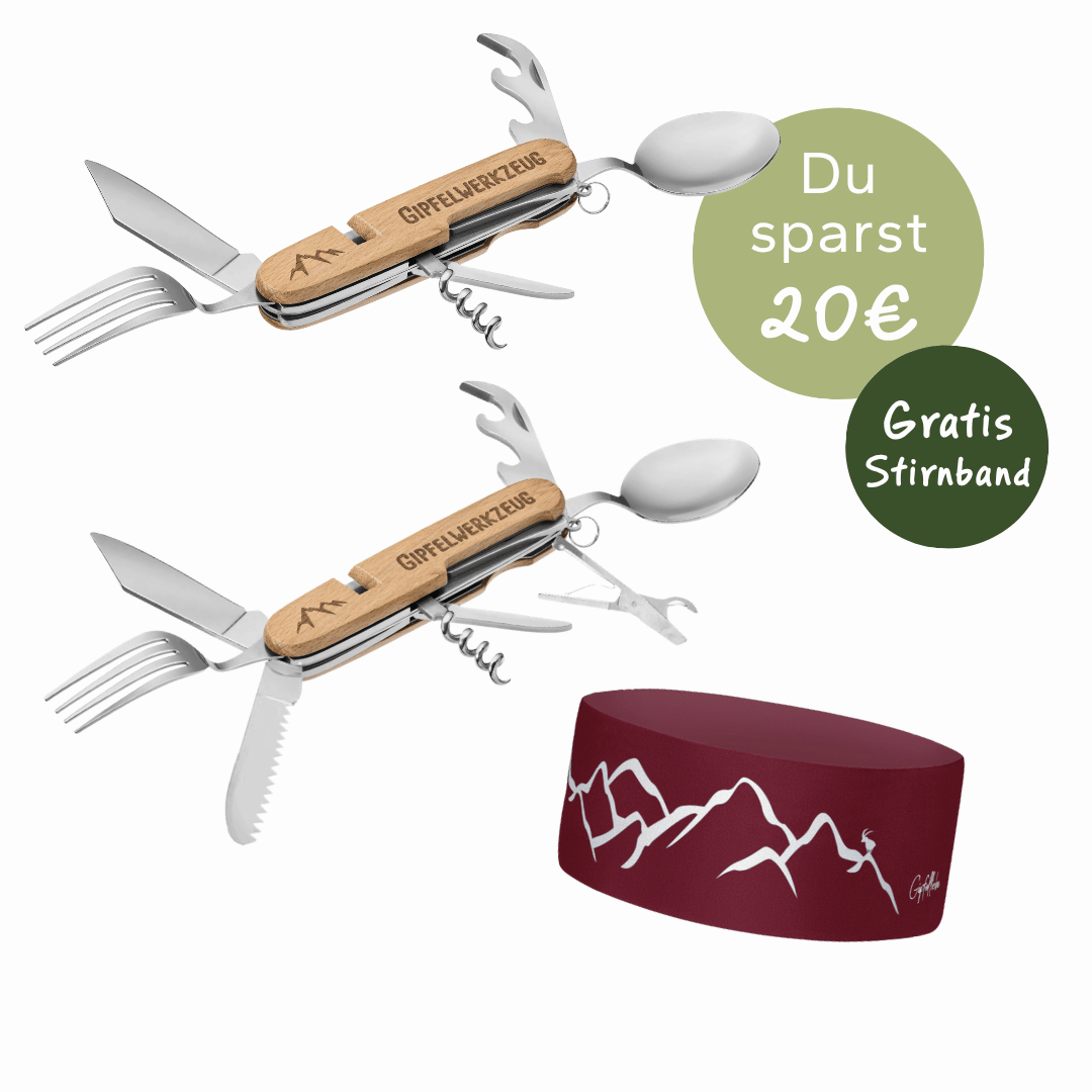 Gipfelwerkzeug Set mit Gratis Stirnband