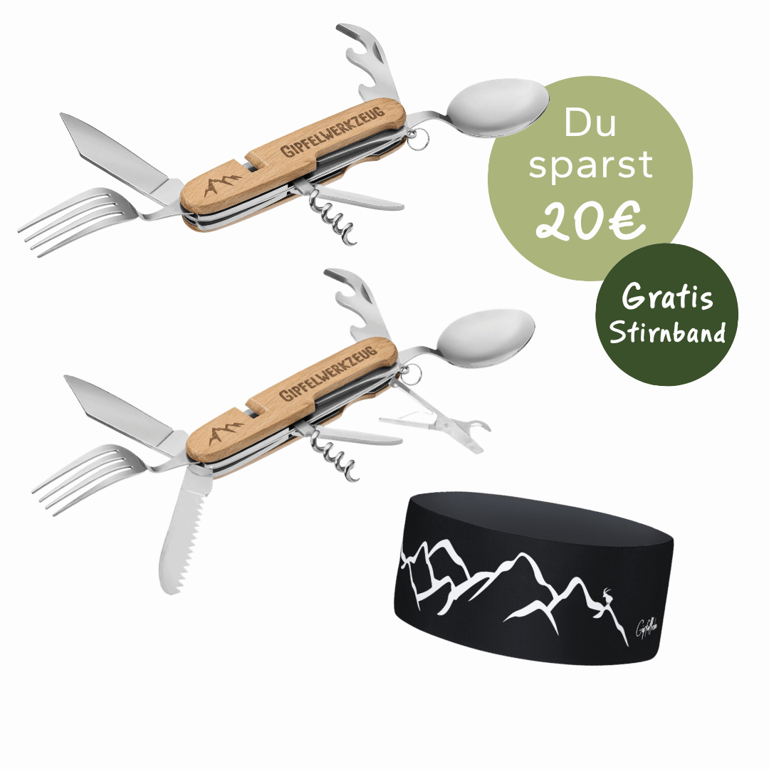 Gipfelwerkzeug Set mit Gratis Stirnband