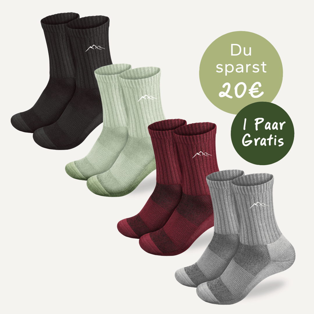 4 für 3 Merino - Wandersocken