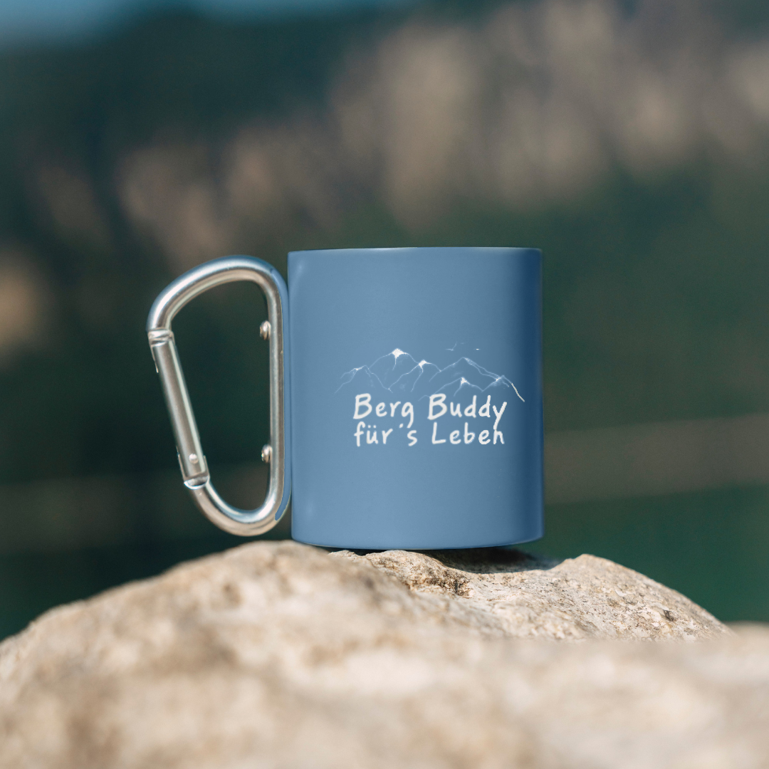 Bergbuddy - Tasse mit Karabinergriff