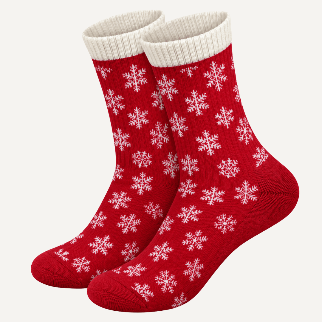 Schneeflocken - Merino Socken
