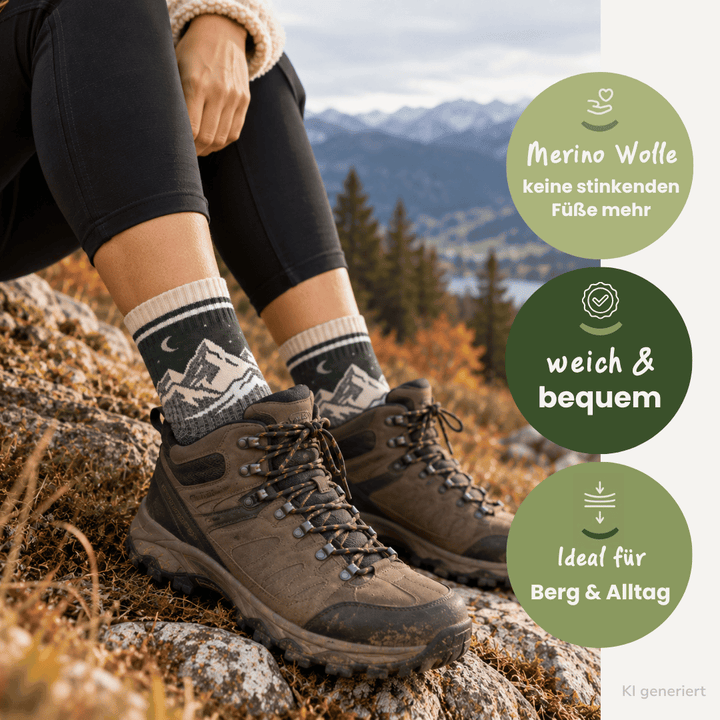 Winterlandschaft - Merino Socken