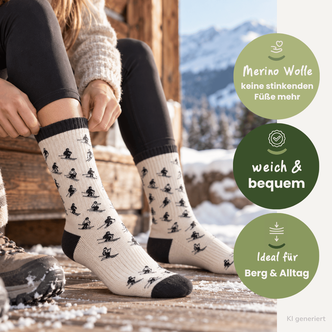 Skifahrer - Merino Socken