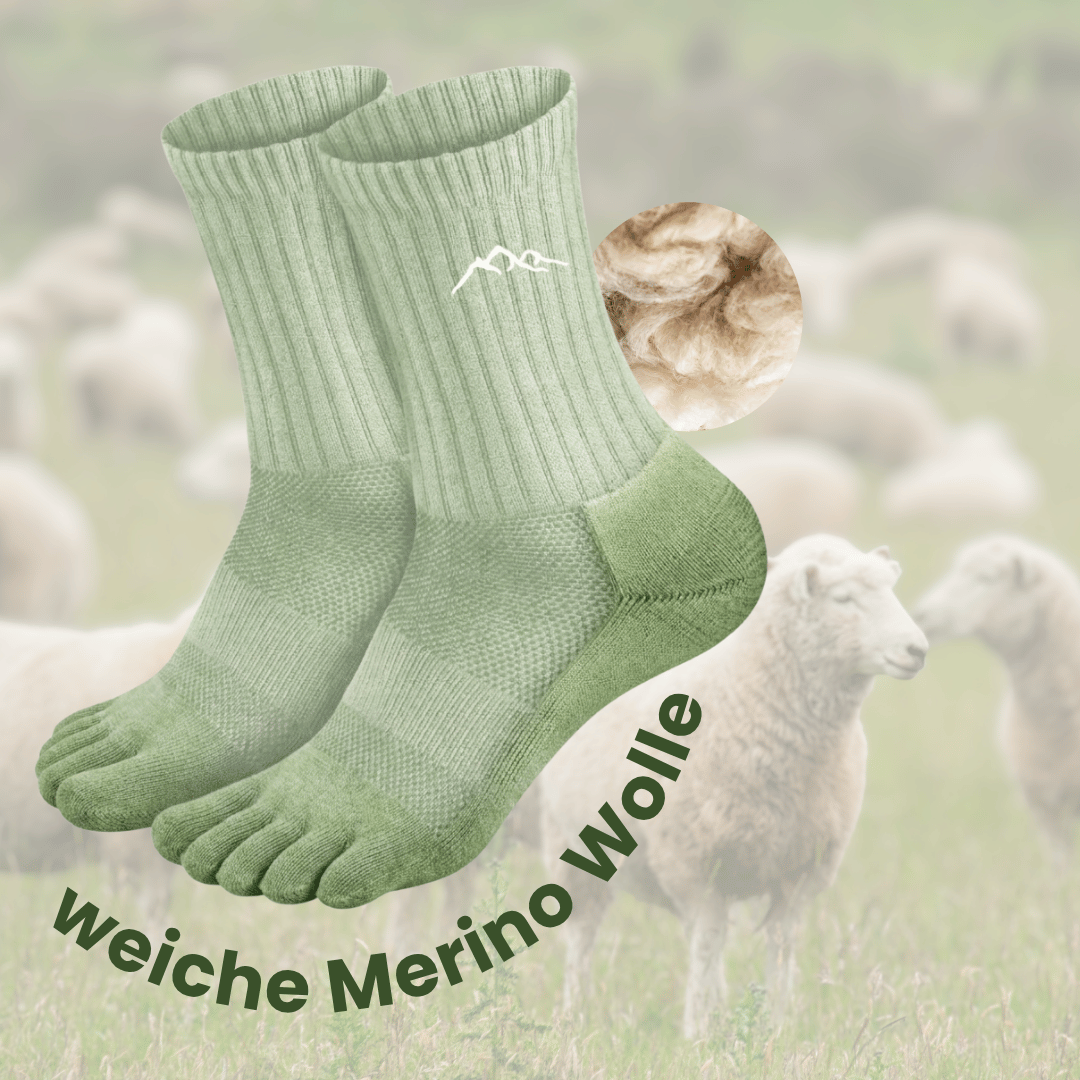Zehentrenner Merino Socken