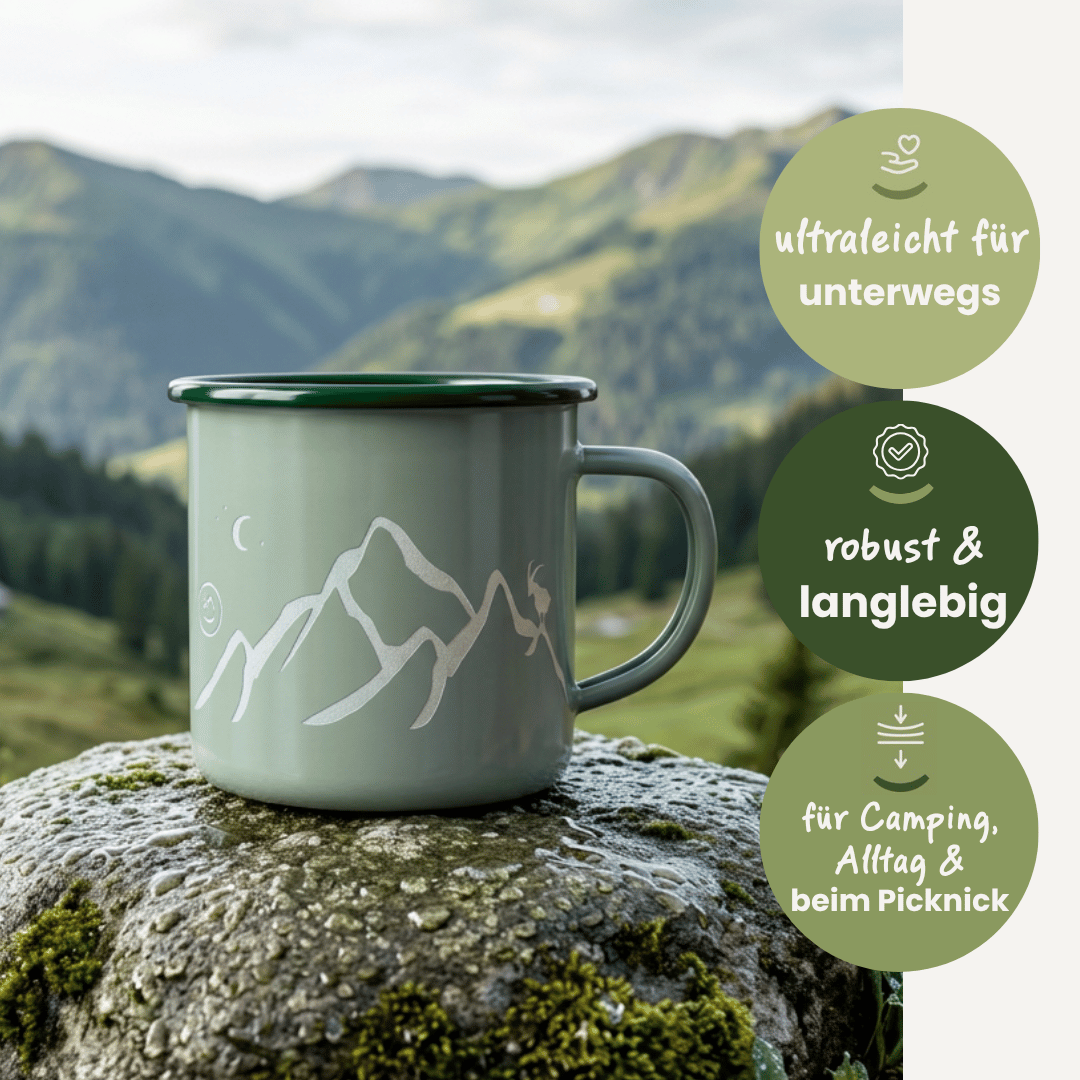 Bergwelten - Emaille Tasse