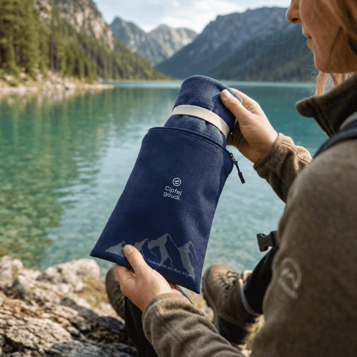Mikrofaser Handtuch Bergwelten - blau