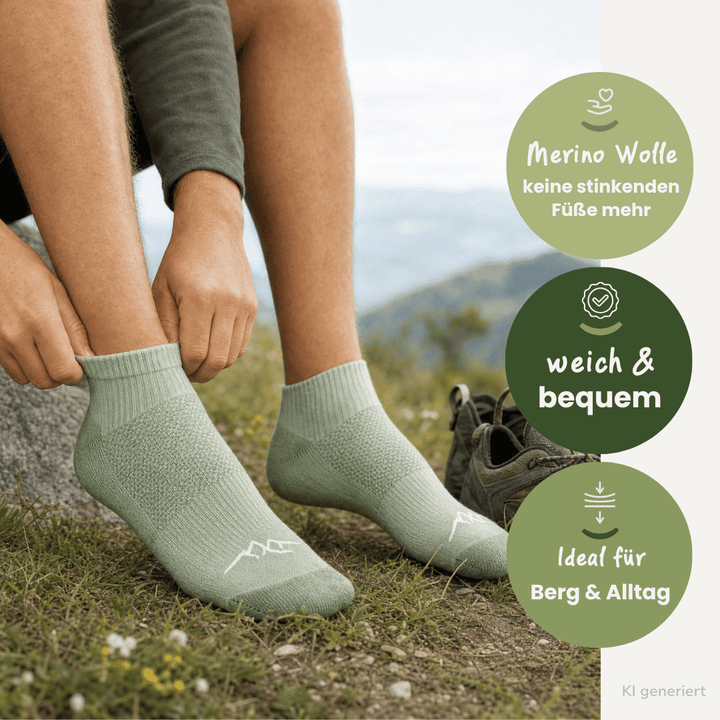 Kurze Merino Socken