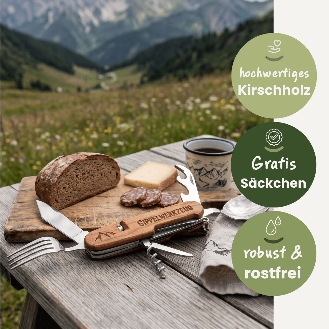Premium Gipfelwerkzeug Kirschholz