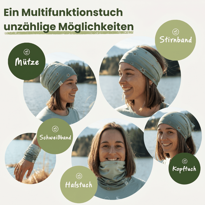 Multifunktionstuch - Edelweiß