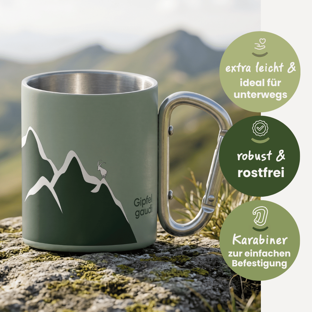 Bergwelten - Tasse mit Karabinergriff